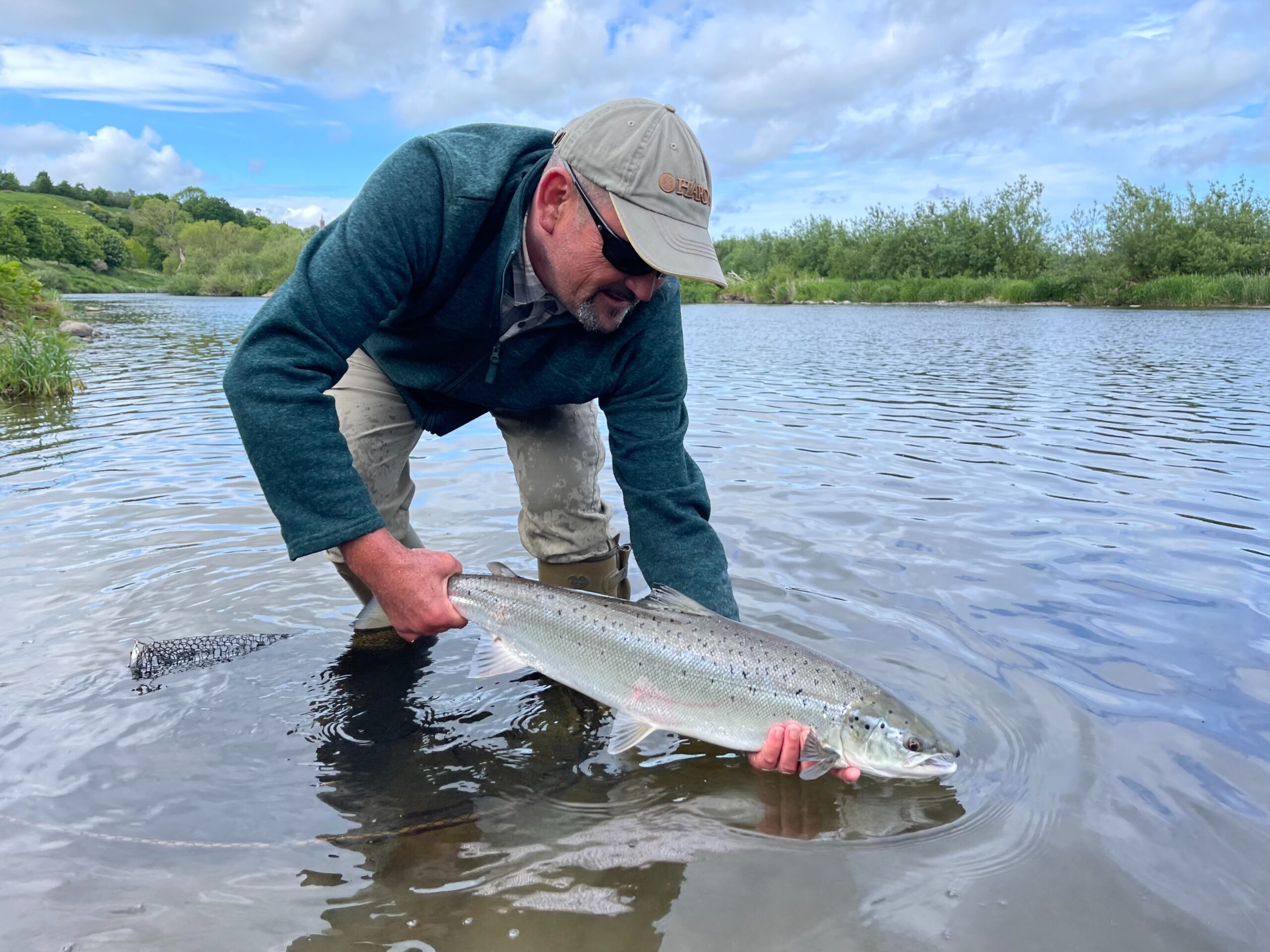 Guided salmon fishing on the River Tweed
