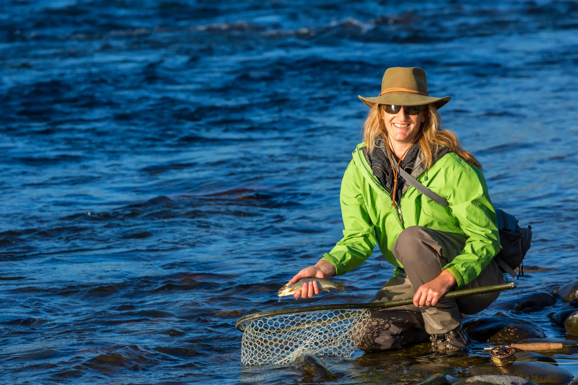 Angler fishing a Scottish river