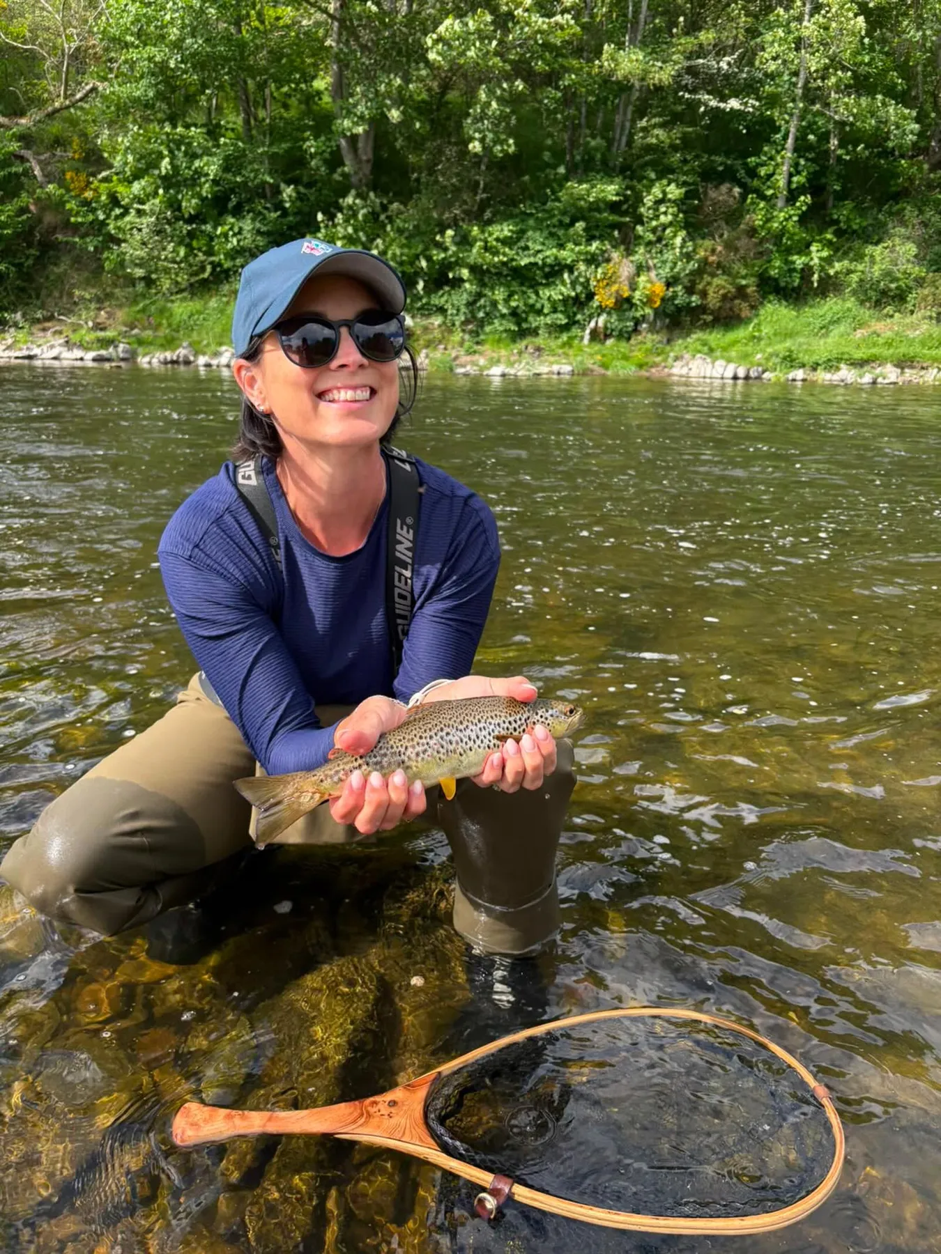 Overseas guest enjoying a private guided fishing day in Scotland