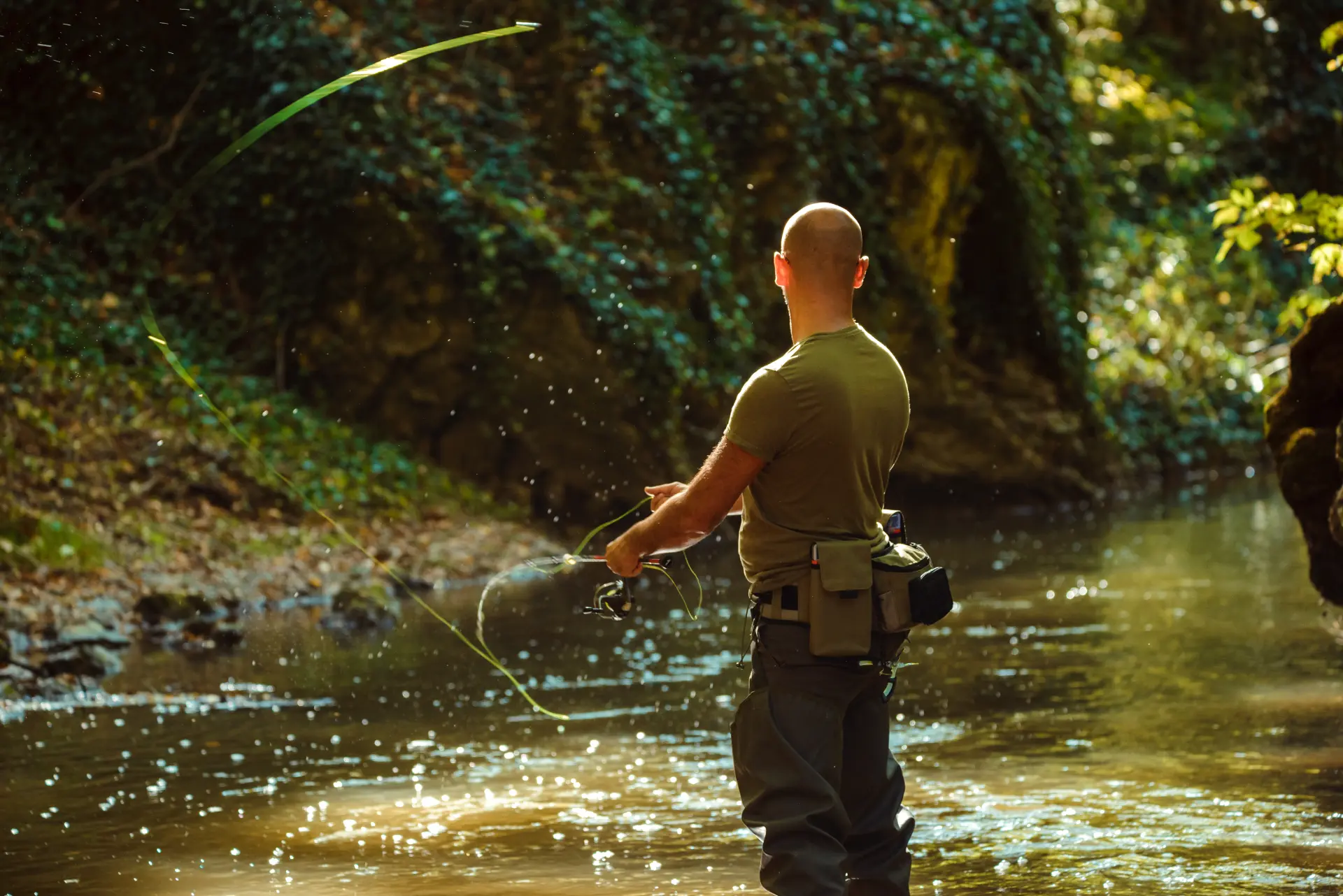 Guests enjoying fly fishing in Scotland